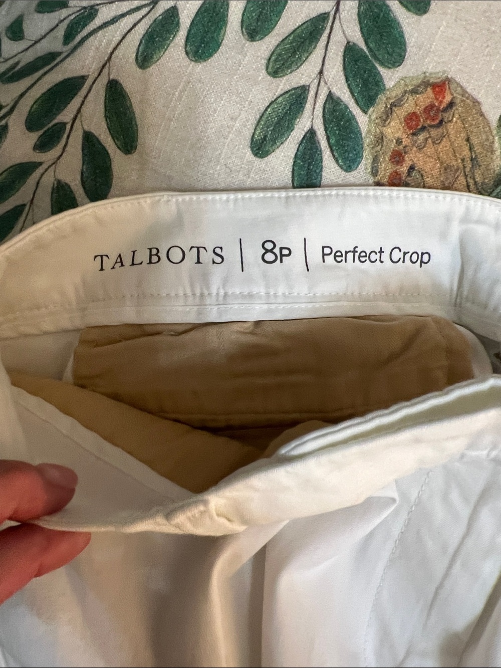 Talbots White Slim Leg Women's Perfect Crop Pant - Picture 3 of 9